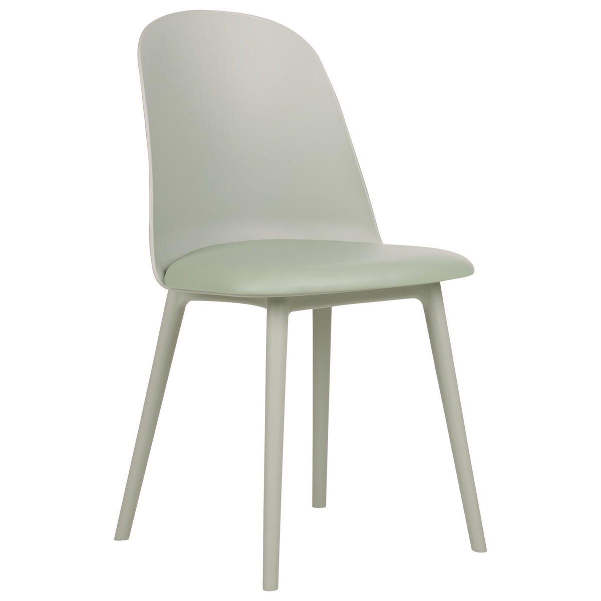 ESSZIMMERSTUHL 2er-Set Kunststoff/Kunstleder hellgrün Fomby - Grün, Kunststoff (45/82/43cm) - Beliani