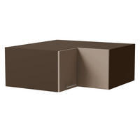 ECKAUFSATZSCHRANK Brerra W14/90/36 Lava / RAL 1019 graubeige Matt 90 / 90 / 36cm - Dunkelgrau/Graubraun, Holz/Holzwerkstoff (90/36/90cm) - Feldmann-Wohnen