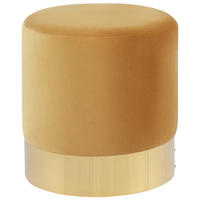 POUF Sophia 39/39/40 cm - Gelb/Goldfarben, Textil (39/40/39cm) - Beliani