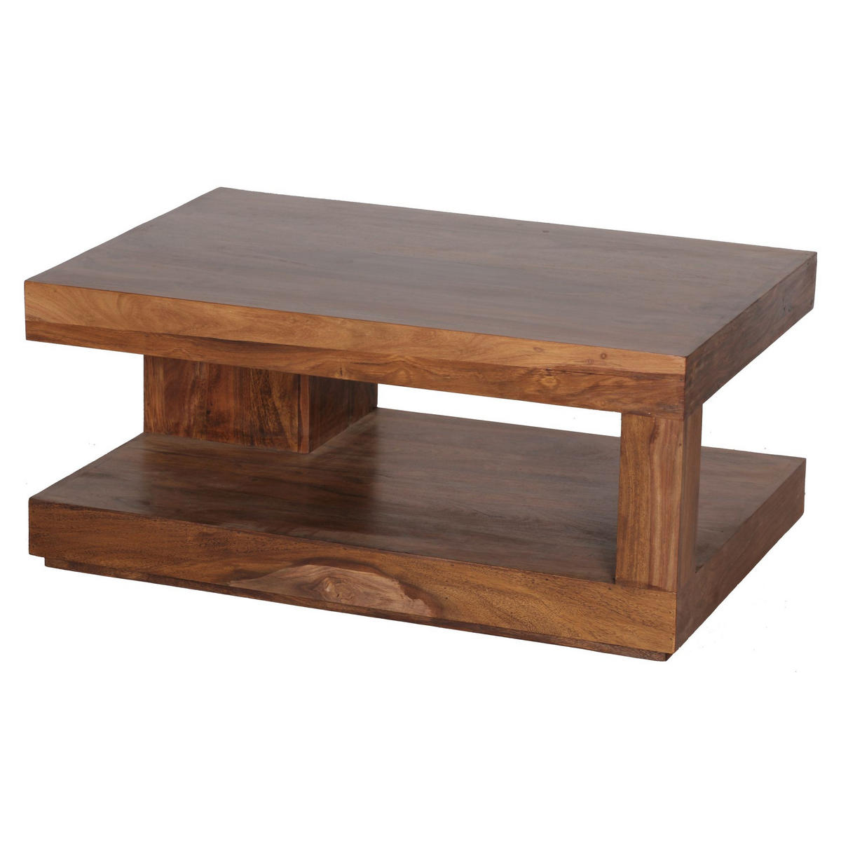 WOHNZIMMERTISCH eckig MARGARET Sheesham - Sheeshamfarben, Holz (90/60/40cm) - tinkaro