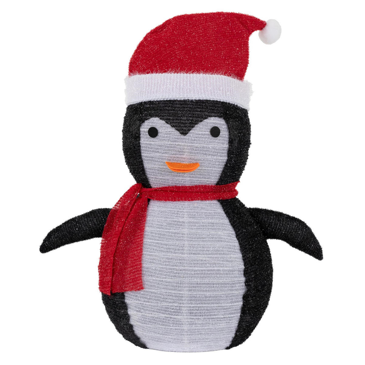 WEIHNACHT Pinguin - Rot, Kunststoff (58/68/32cm) - ECD-Germany