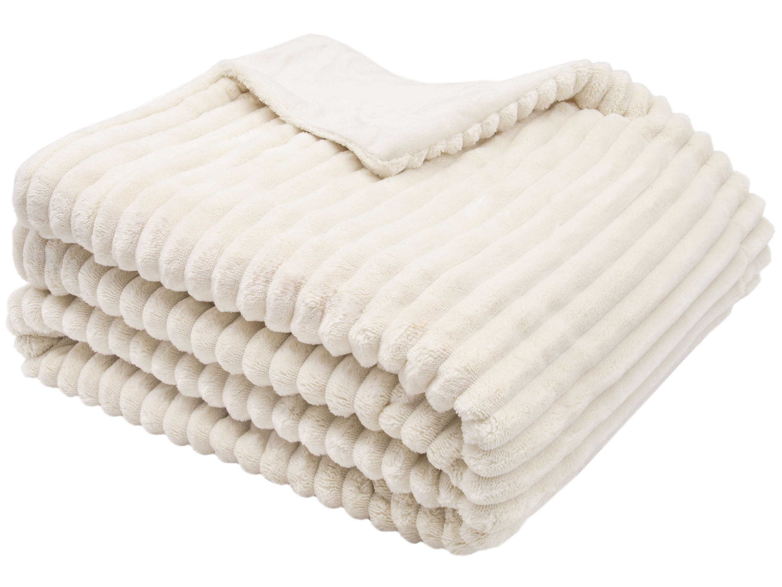 KUSCHELDECKE, 150 x 200 cm, 100% Polyester, Weiß - Weiß, Textil (150/200cm)