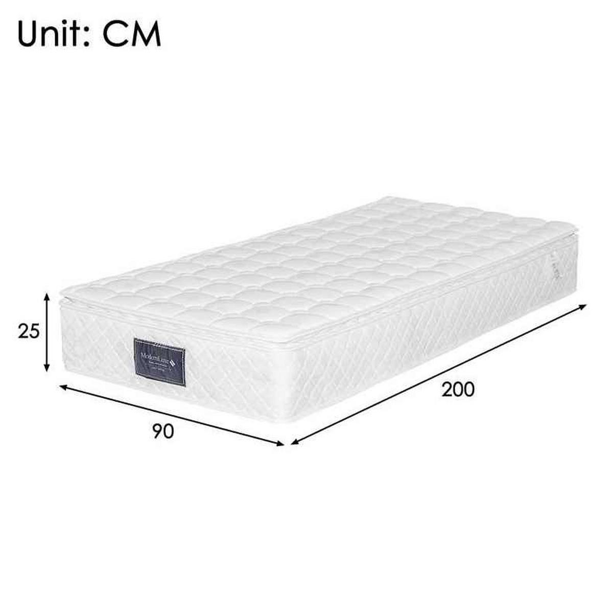 POLNJENA postelja iz žameta 90x200 cm bež z LED osvetlitvijo, USB/Type-C polnjenjem in hidravličnim predalom - bež, tekstil (90/200cm) - Modfu