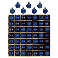 CHRISTBAUMKUGELN 49-teiliges Set 3 cm Blau - Blau, Kunststoff (3/3/3cm)