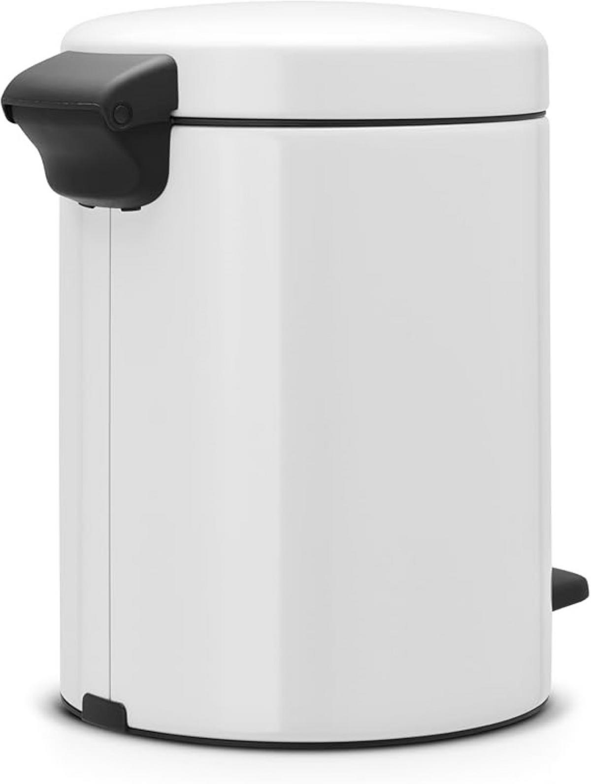 MÜLLEIMER klassisch Mit Soft Verschluss 5 Liter 30,2 x 26,3 x 21,7 cm Metall Weiß - Weiß, Metall (26.3/30.2/21.7cm) - PROREGAL