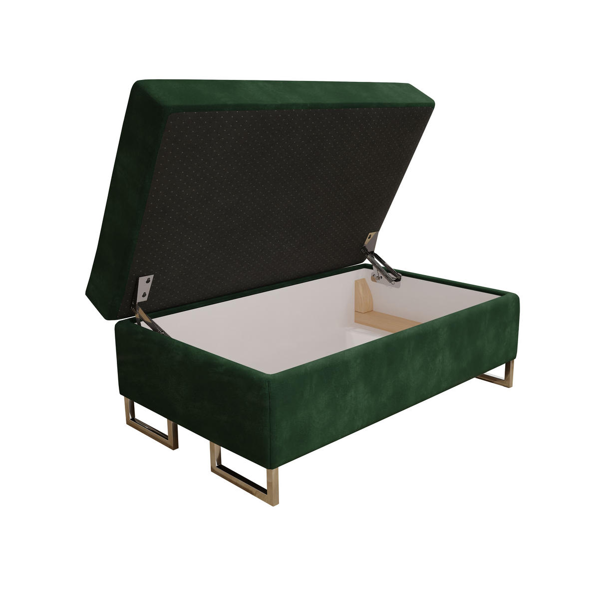 POLSTERHOCKER BARLET Grün 100x60 cm - Grün, Textil (100/41/60cm) - MASSENO