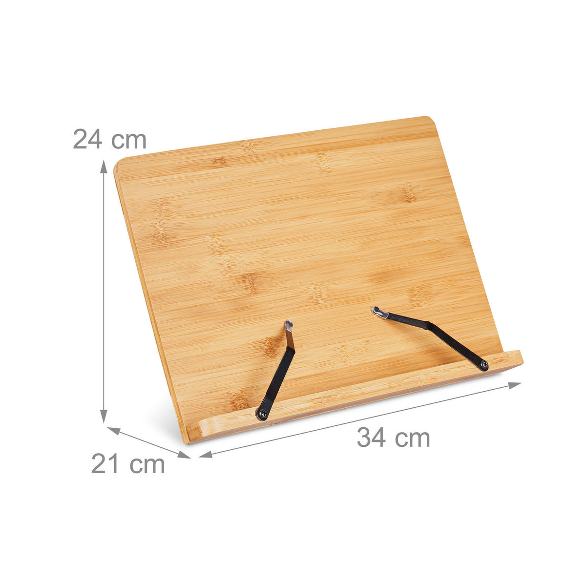 STALAK Prirodna bambus sklopiv - svijetlo smeđa, drvo/metal (34/24/21cm) - Relaxdays