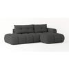 ECKSOFA FLUMA R-S Grau Boucle-Stoff mit Schlaffunktion - Grau, Holz (274/165cm) - MASSENO