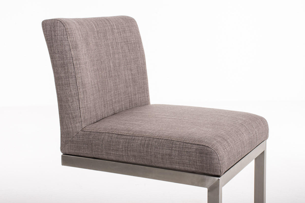 BARHOCKER Cobas Stoff Grau - Grau, Textil (42/104/48cm) - DELUKE
