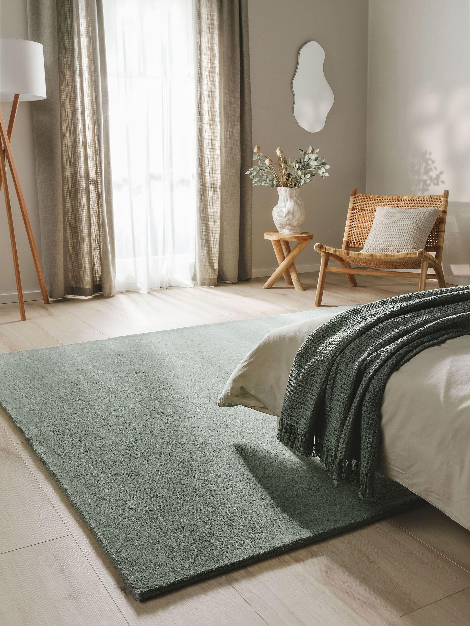 WOLLTEPPICH Bent Grün 250x350 cm - Grün, Textil (250/350cm) - benuta Nest