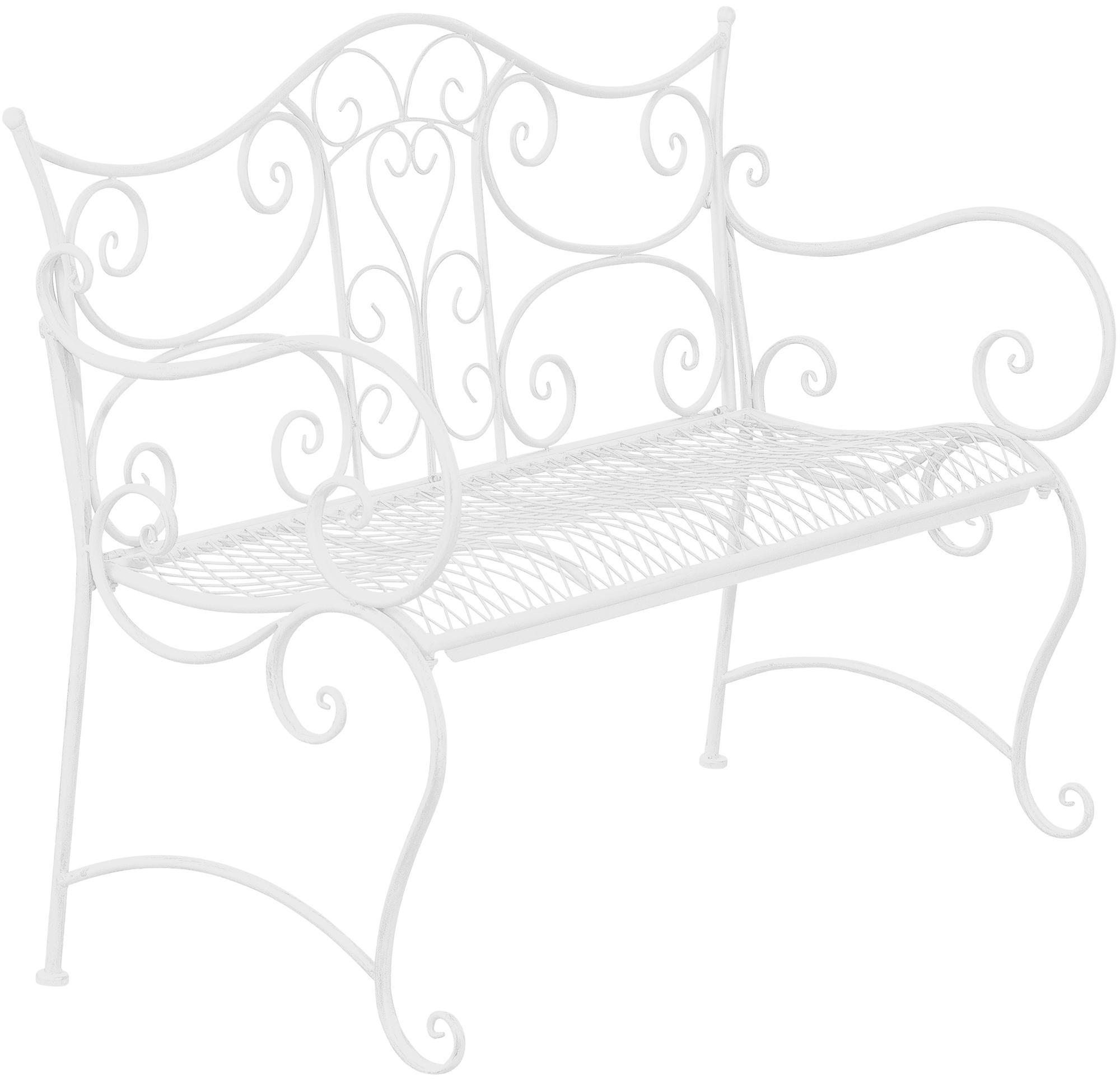 Deluke Gartenbank Weiß 113x89x47 cm