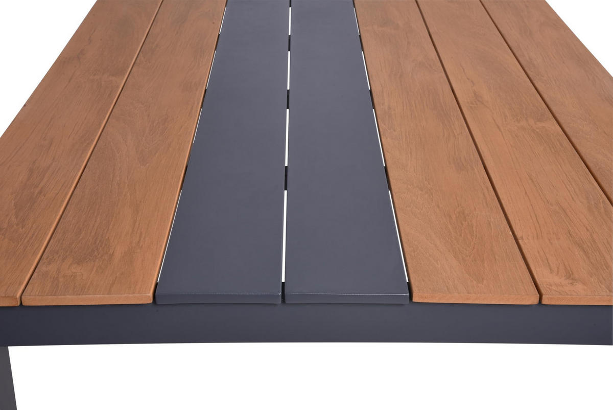 GARTENTISCH Katja Terrassentisch - Braun, Kunststoff (200/100/75cm) - DELUKE