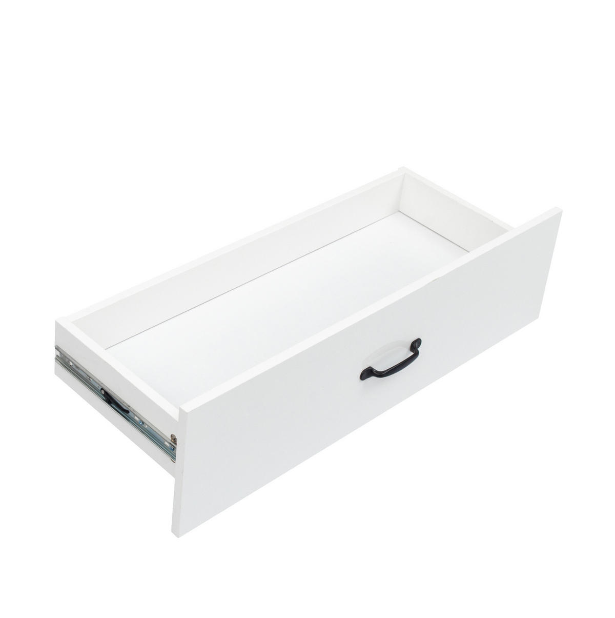 HIGHBOARD mit LED-Beleuchtung 59,5/35/182 cm mit 2 Türen und 2 Schubladen - Weiß, Holzwerkstoff (59.5/182/35cm) - BEAOK
