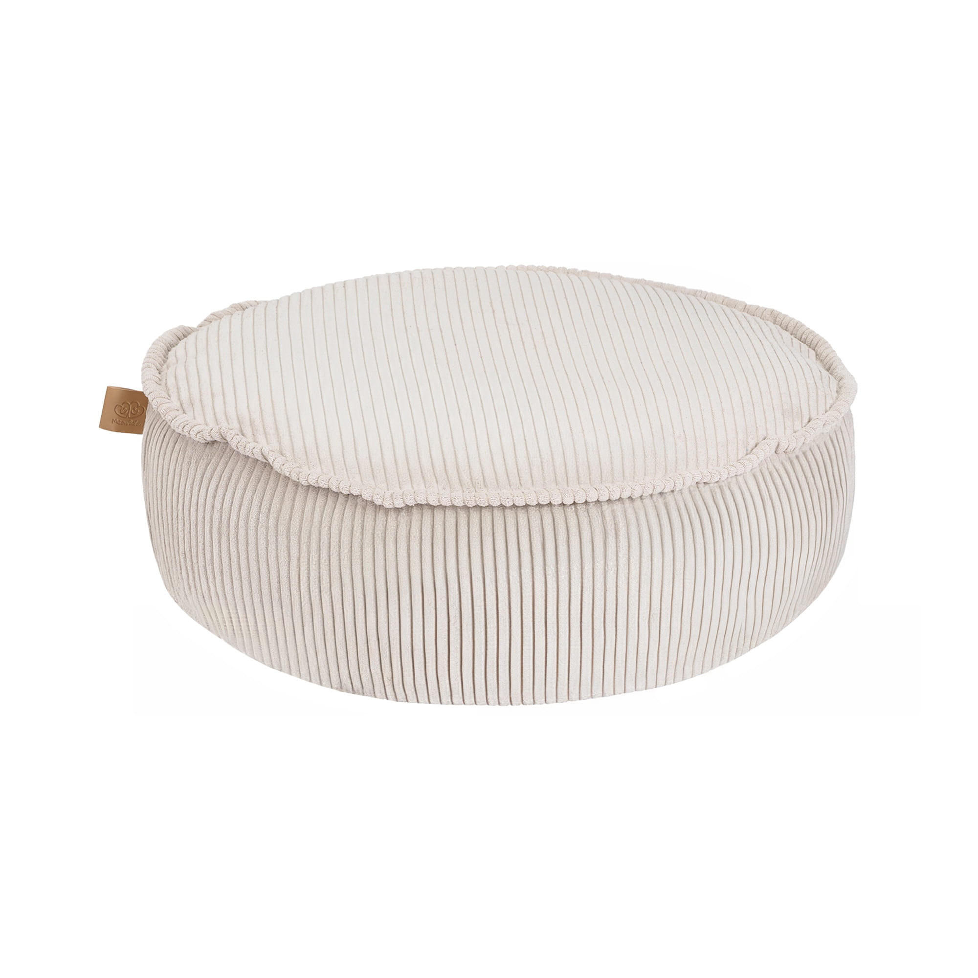 SITZPOUF für Kinder, Rund, Aesthetic, Ecru - Ecru, Textil (65/20/65cm) - MeowBaby