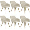ESSZIMMERSTUHL 6er Set Marilyn 58 x 62 x 82 cm creme/gold - Goldfarben/Creme, Kunststoff (58/82/62cm) - tectake