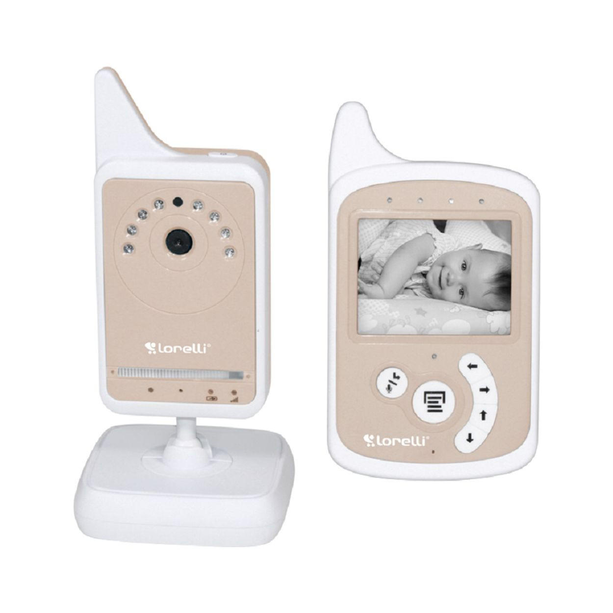 BABYPHONE Digital Video Phone beige mit Kamera, Farbdisplay, Temperaturanzeige - Beige, Kunststoff - Lorelli