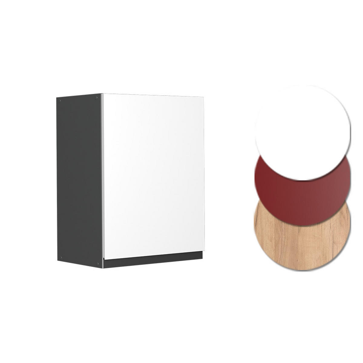 HÄNGESCHRANK R-Line Weiß 45 cm J-Shape - Anthrazit/Weiß, Holzwerkstoff (45/60/31cm) - Vicco