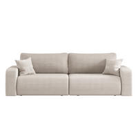 SCHLAFSOFA MILANO und Bettkasten Stoff Poso Beige - Beige, Holz (246/83/98cm) - Kaiser Möbel