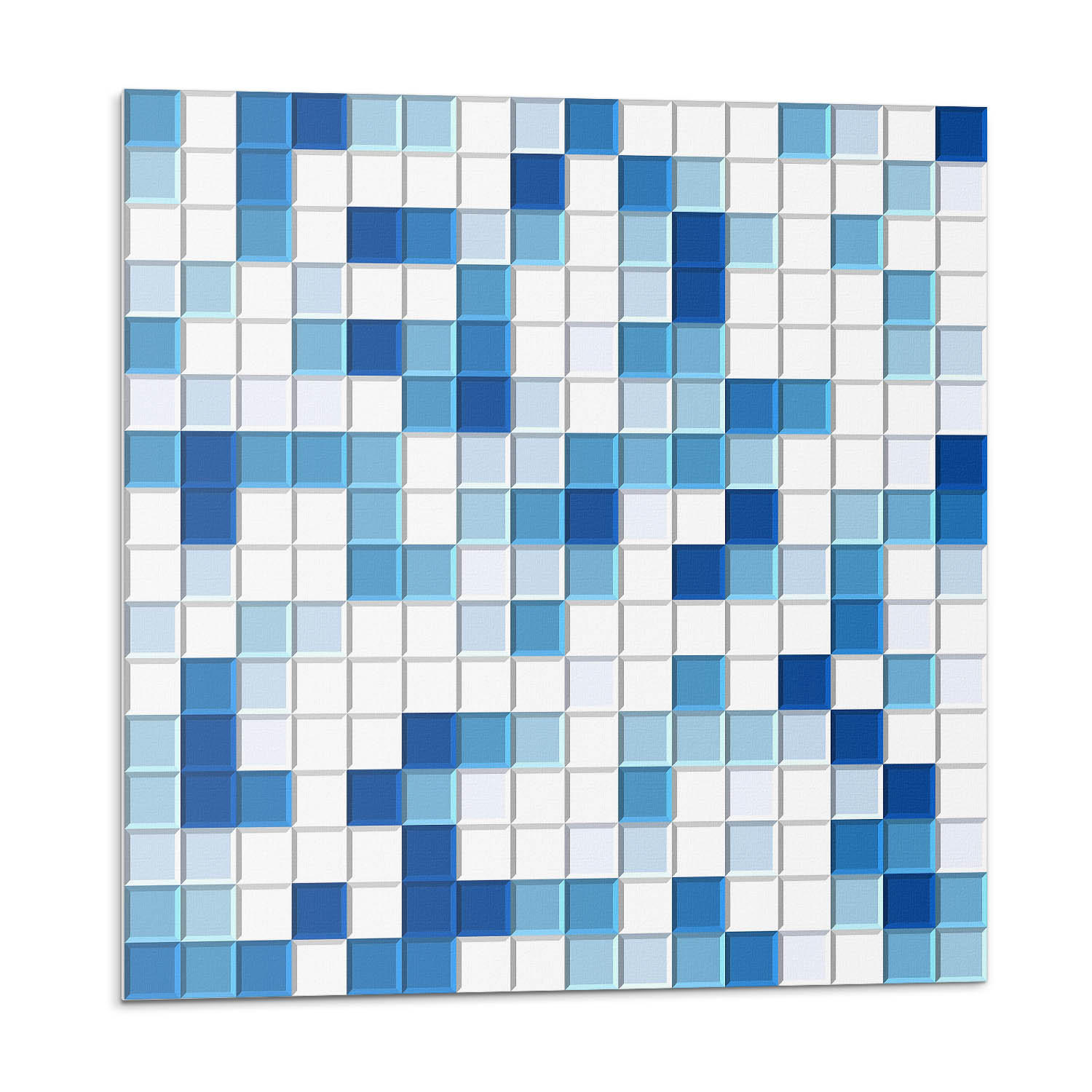 WANDPANEEL 4x 50x50 cm selbstklebend Dunevale - Hellblau, Kunststoff (50/1.6/50cm) - Wallfluent