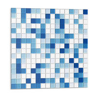 WANDPANEEL 4x 50x50 cm selbstklebend Dunevale - Hellblau, Kunststoff (50/1.6/50cm) - Wallfluent