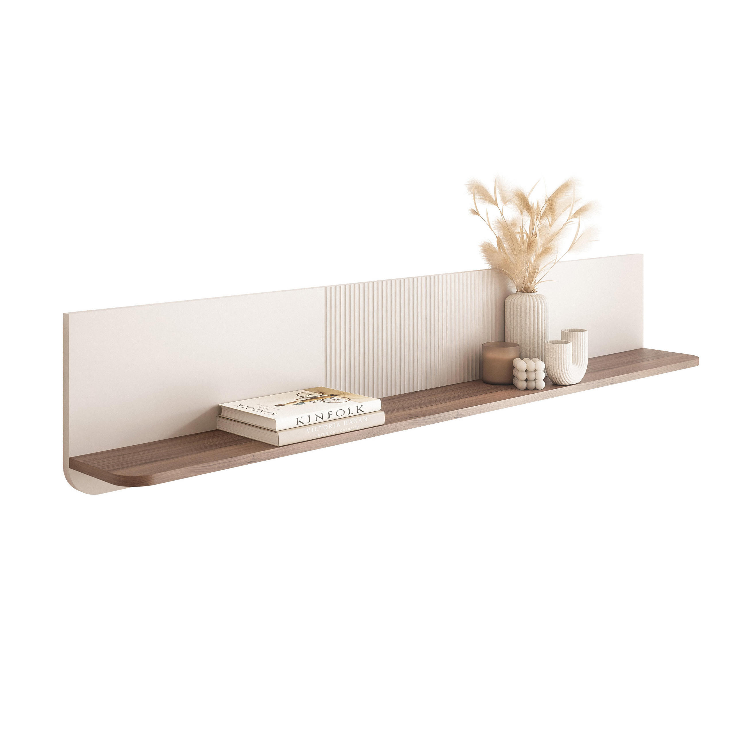 Idohome Hängeregal Kaschmir, Nussbaum 150x30x22 cm
