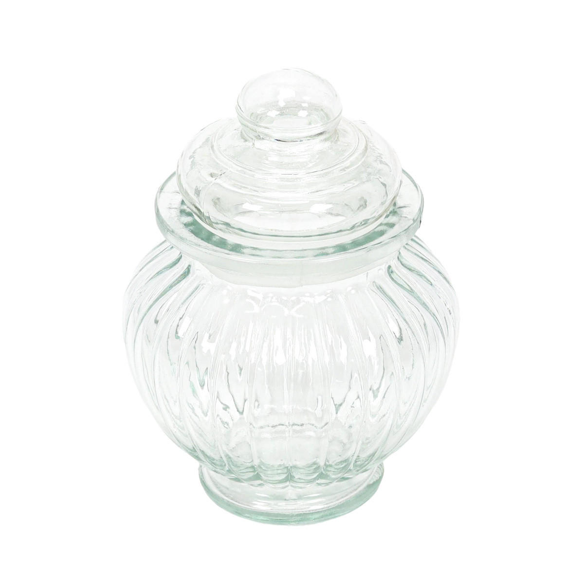 GLAS mit Deckel 9,5/9,5/12,5 cm - Transparent, Glas (9.5/12.5/9.5cm) - Excellent Houseware