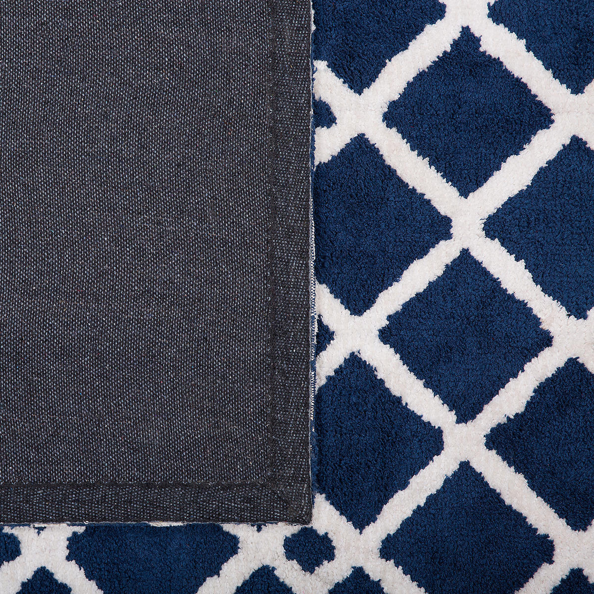 KURZFLOR-TEPPICH Serres 230/160 cm - Blau, Kunststoff (160/230cm) - Beliani