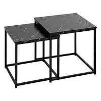 BEISTELLTISCHE Jones 2er-Set - Schwarz, Metall (37.5/37.5/40cm) - Atmosphera Createur d´interieur