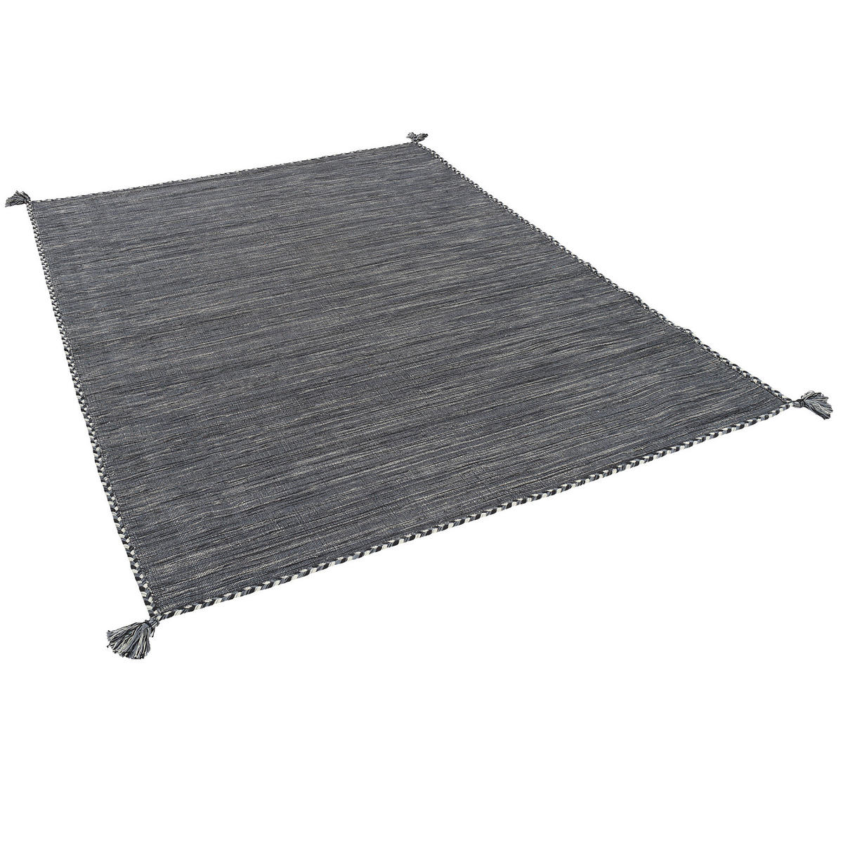 NATUR TEPPICH KELIM PRICO - Anthrazit, Textil (170/240cm) - Pergamon