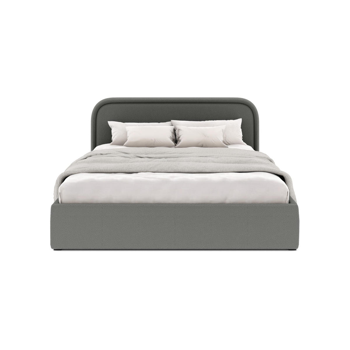 POLSTERBETT Juko 180x200 cm, Graphit - Graphitfarben, Textil (180/200cm) - Fedve