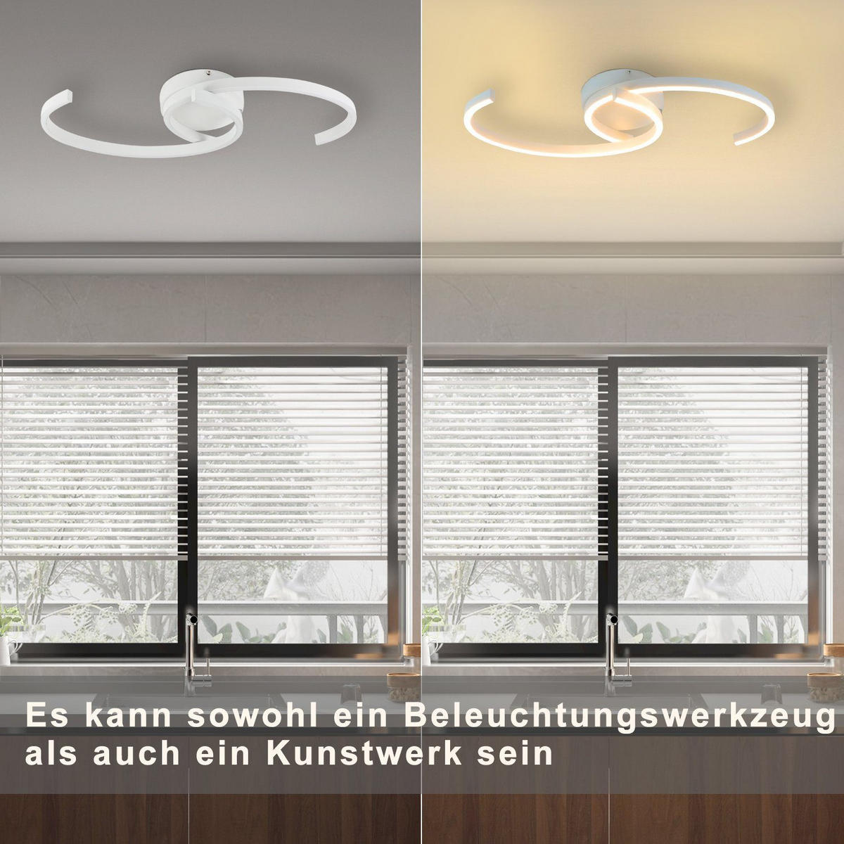 LED-DECKENLEUCHTE Oliver 60/16/9 cm - Weiß, Metall (60/16/9cm) - Nettlife