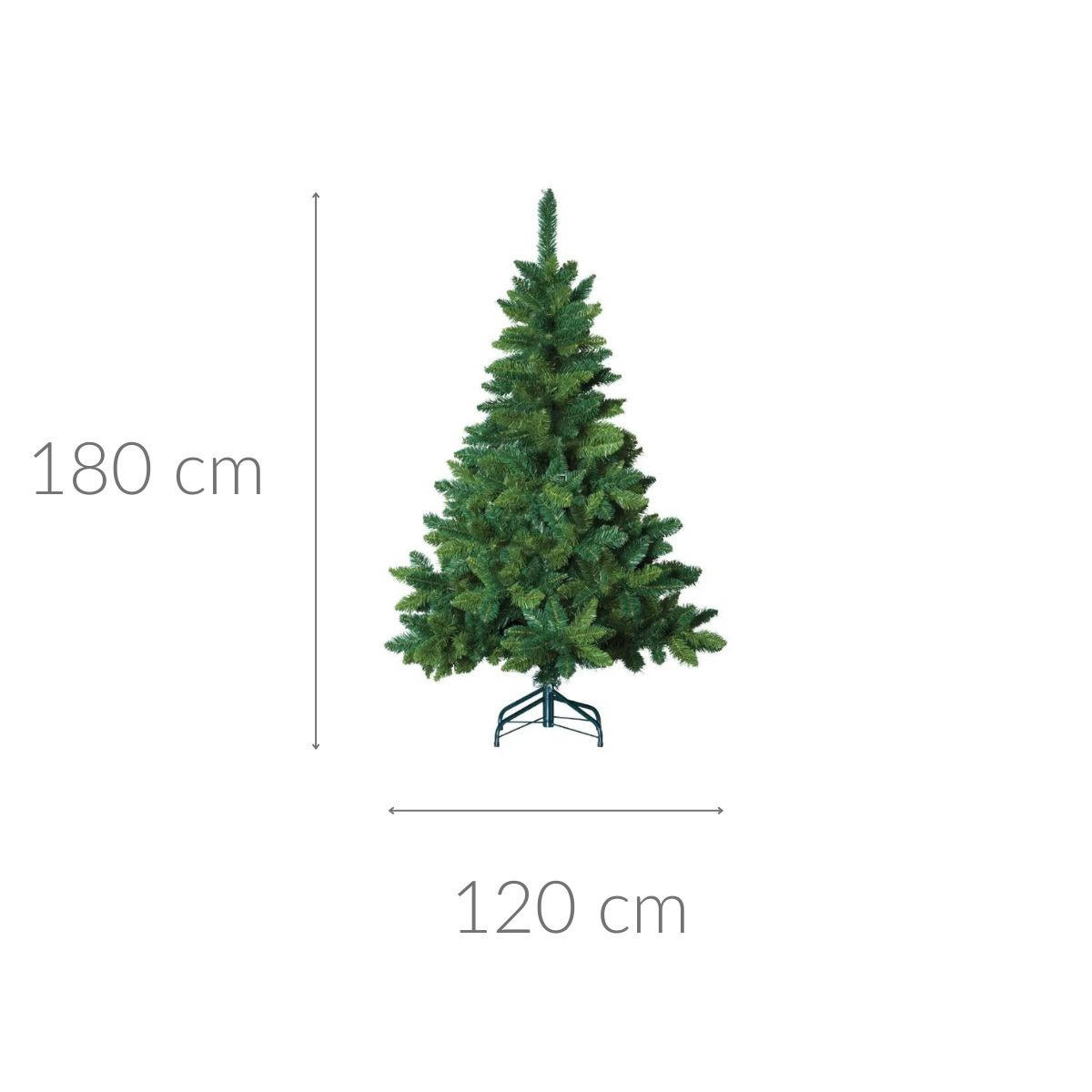 WEIHNACHTSBAUM mit Ständer 120/120/180 cm - Grün, Kunststoff (180cm) - Fééric Lights and Christmas