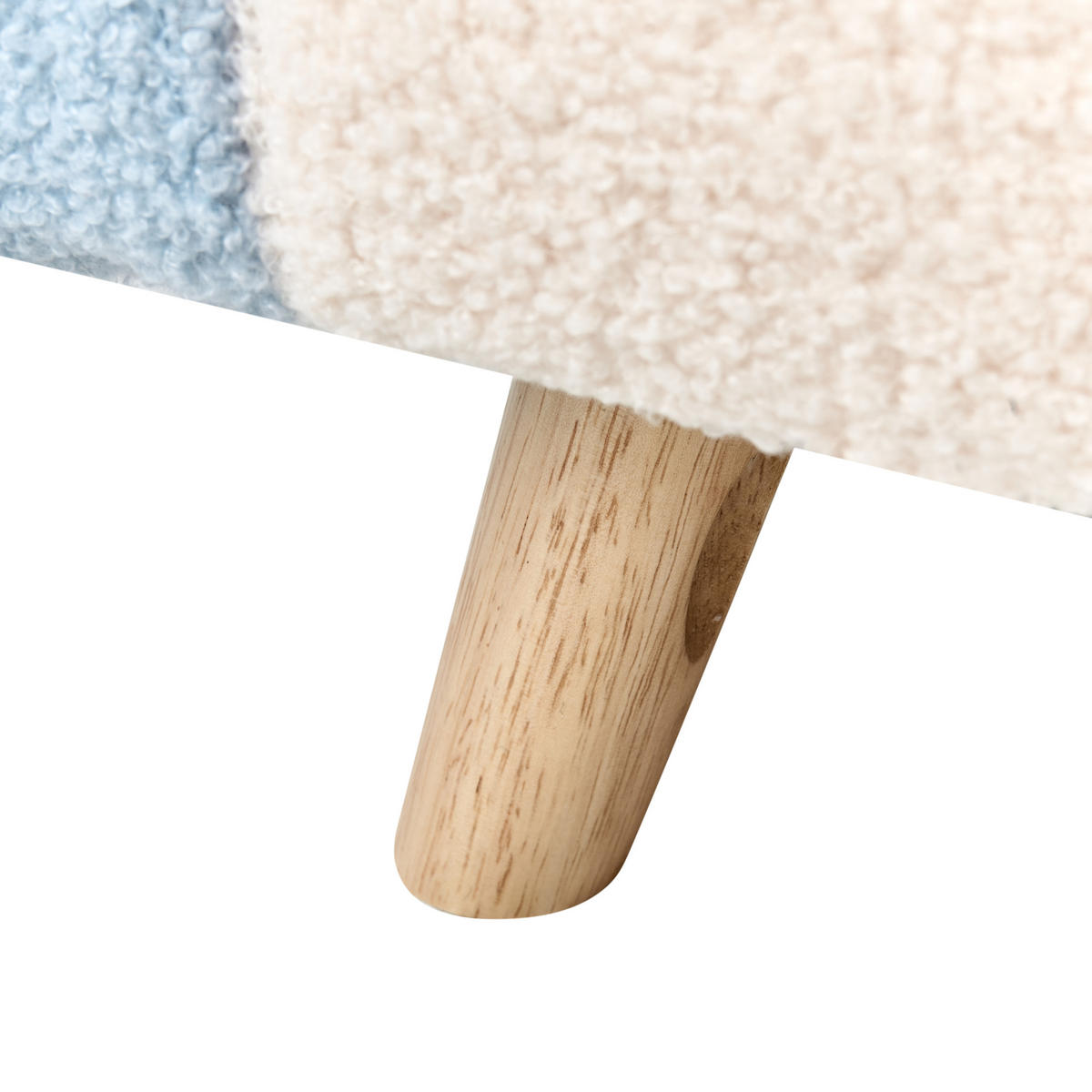 FOTOLIU PENTRU COPII Regenbogen bouclé albastru deschis Ombo - alb, material textil (52/46/46cm) - Beliani