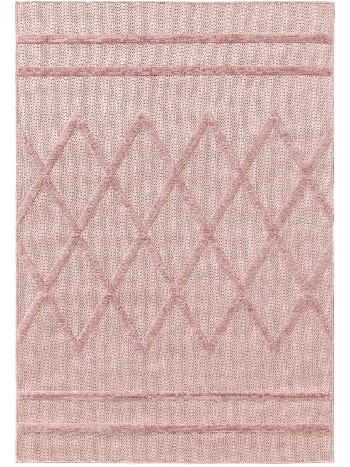 OUTDOORTEPPICH Bonte Rosa 80x150 cm - Rosa, Kunststoff/Textil (80/150cm) - benuta Nest
