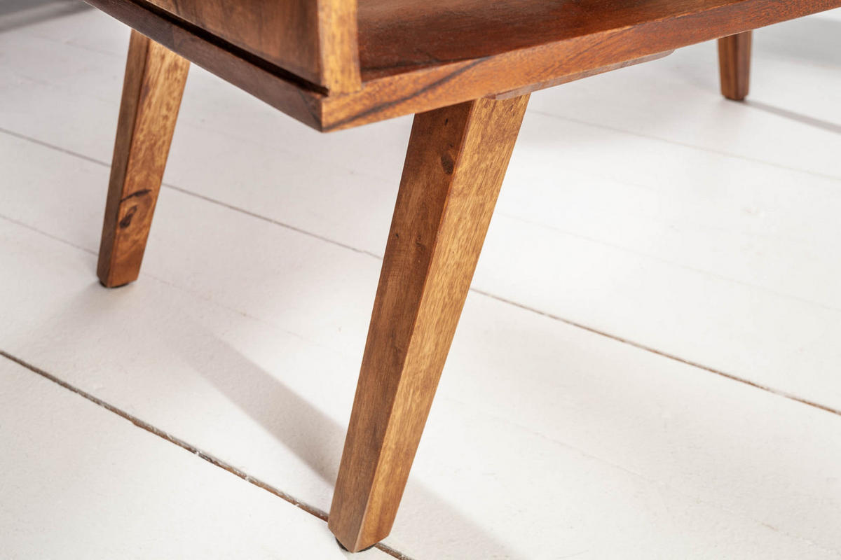 COUCHTISCH RETRO Sheesham rechteckig Natur 100cm - Braun, Holz (55/100/40cm) - riess-ambiente