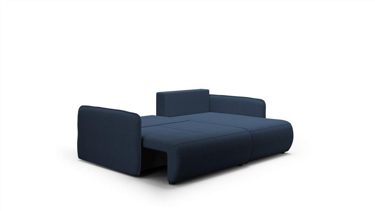 ECKSOFA Calgary - Dunkelblau, Holzwerkstoff/Textil (207/148cm) - Fun Möbel