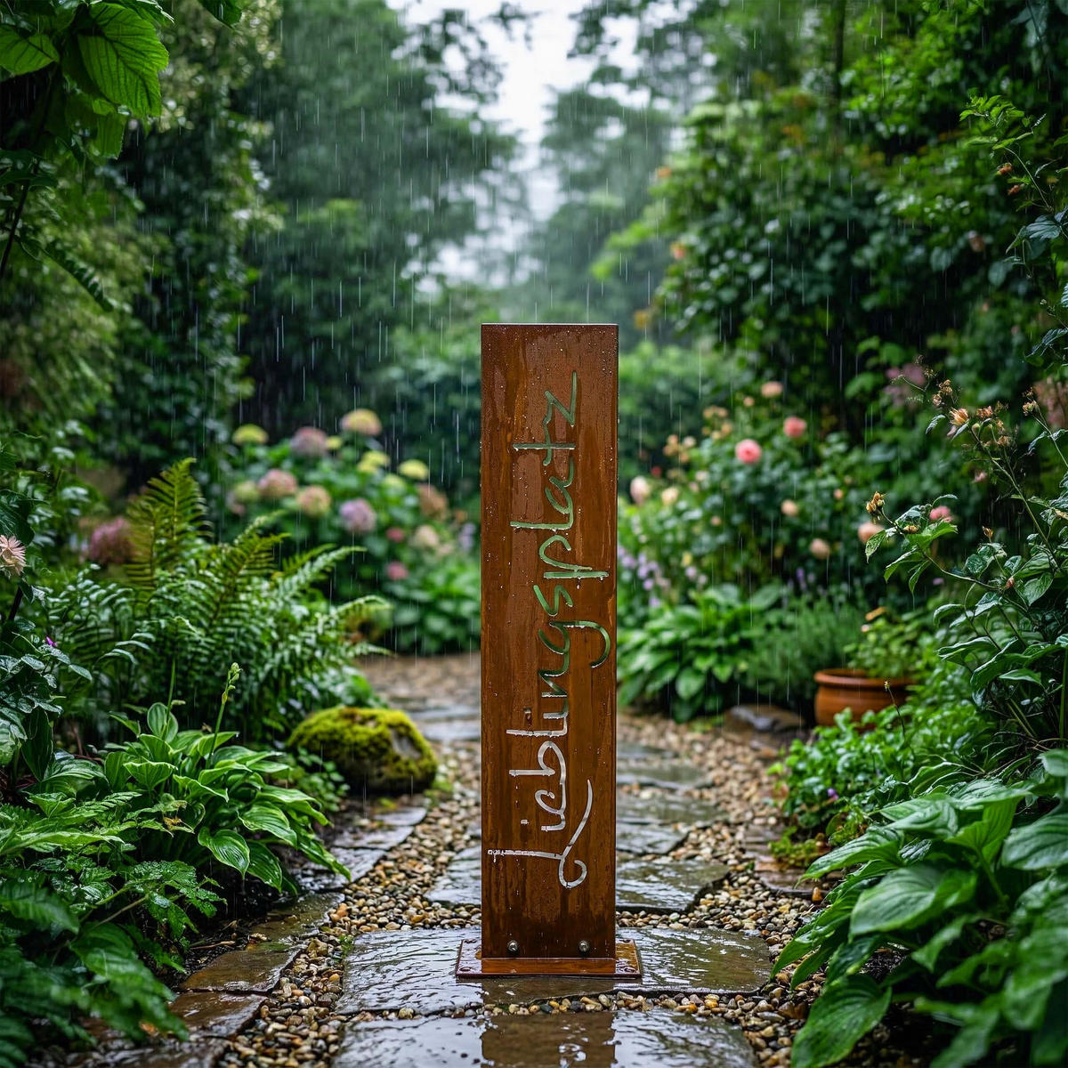 GARTENDEKO - Braun, Metall (15cm) - Relaxdays