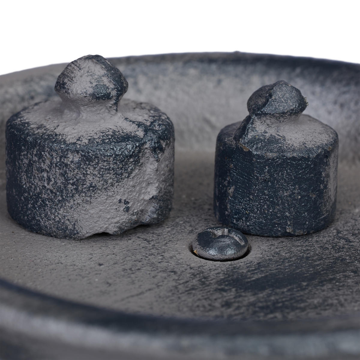 DEKORATÍVNA váha - sivá, kov (24cm) - Relaxdays