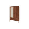 KLEIDERSCHRANK MIT SCHUBLADE INA Wildeiche - Dunkelbraun, Holz (108/175/60cm) - byoak