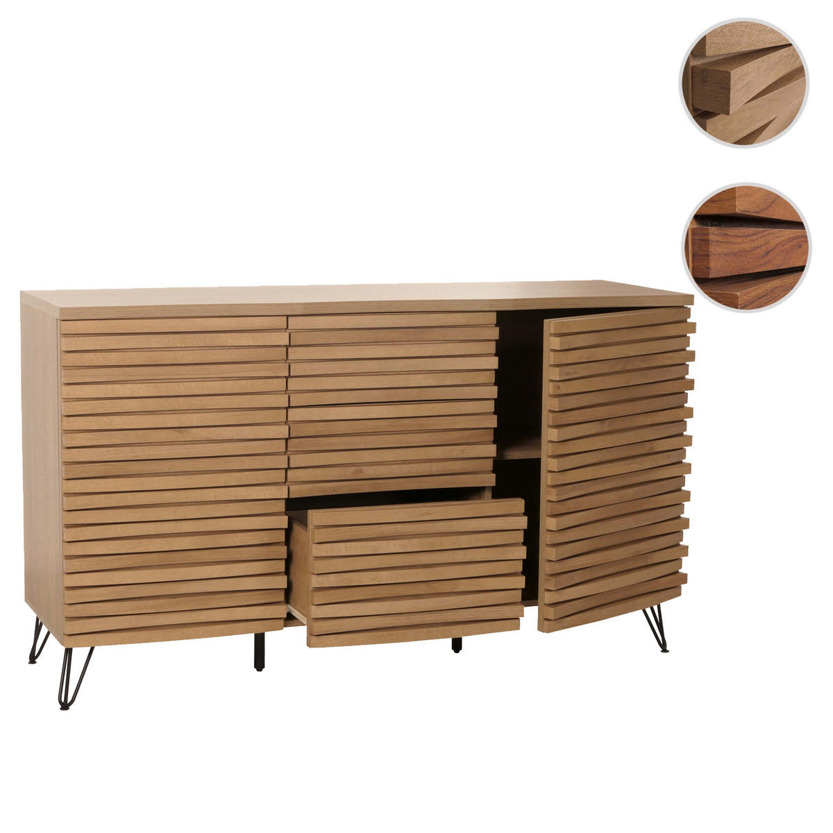 SIDEBOARD Braun - Braun, Holzwerkstoff (142/85/44cm) - MCW
