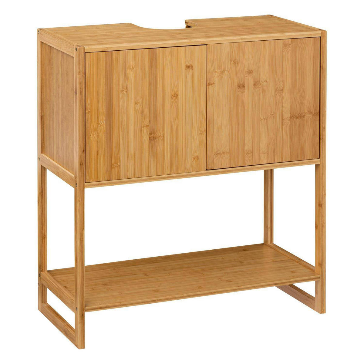 WASCHBECKENUNTERSCHRANK Bambus - Braun, Naturmaterialien (33.5/80.2/69.8cm)