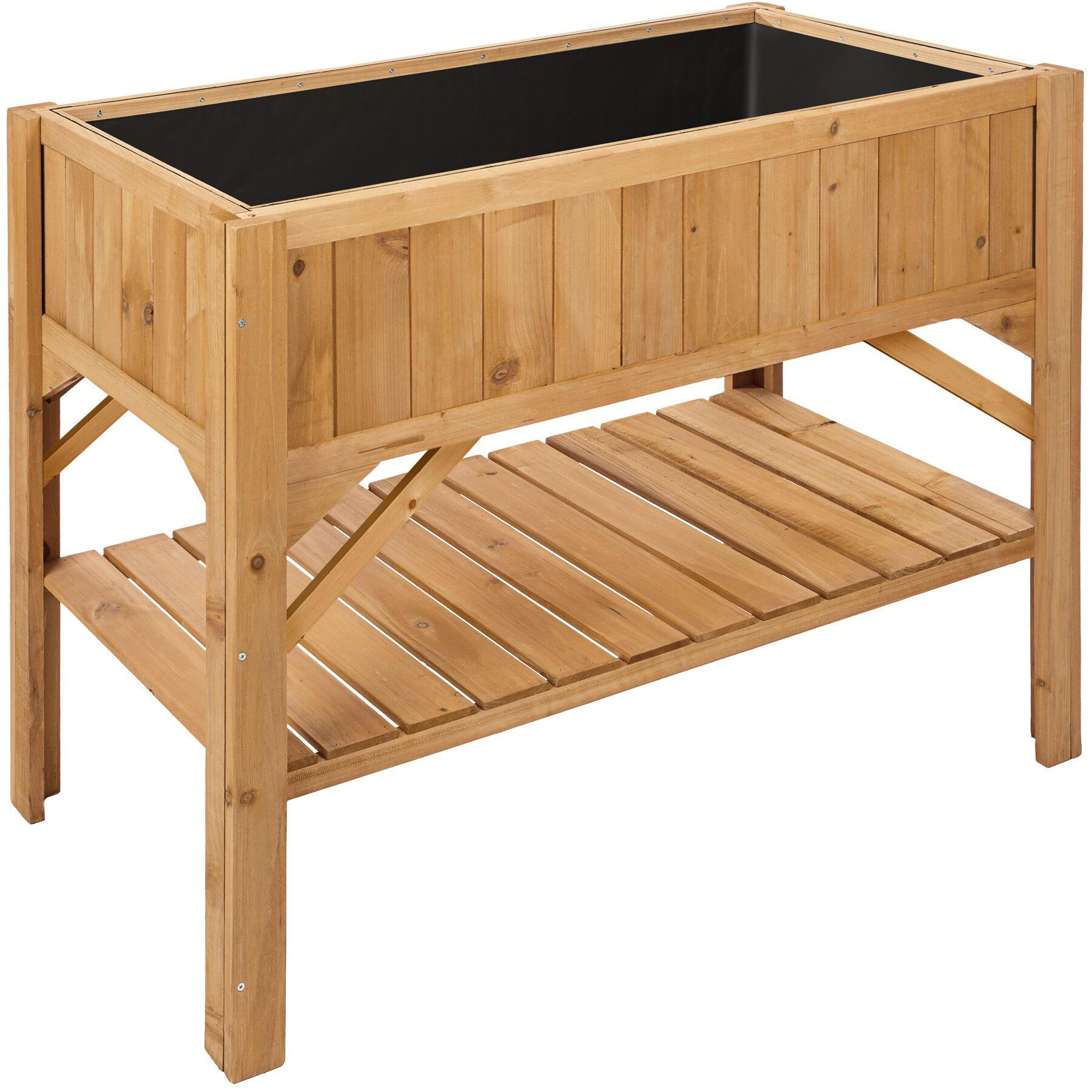 HOCHBEET ,119 x 57 x 90 cm,braun - Braun, Holz (53/90/119cm) - tectake