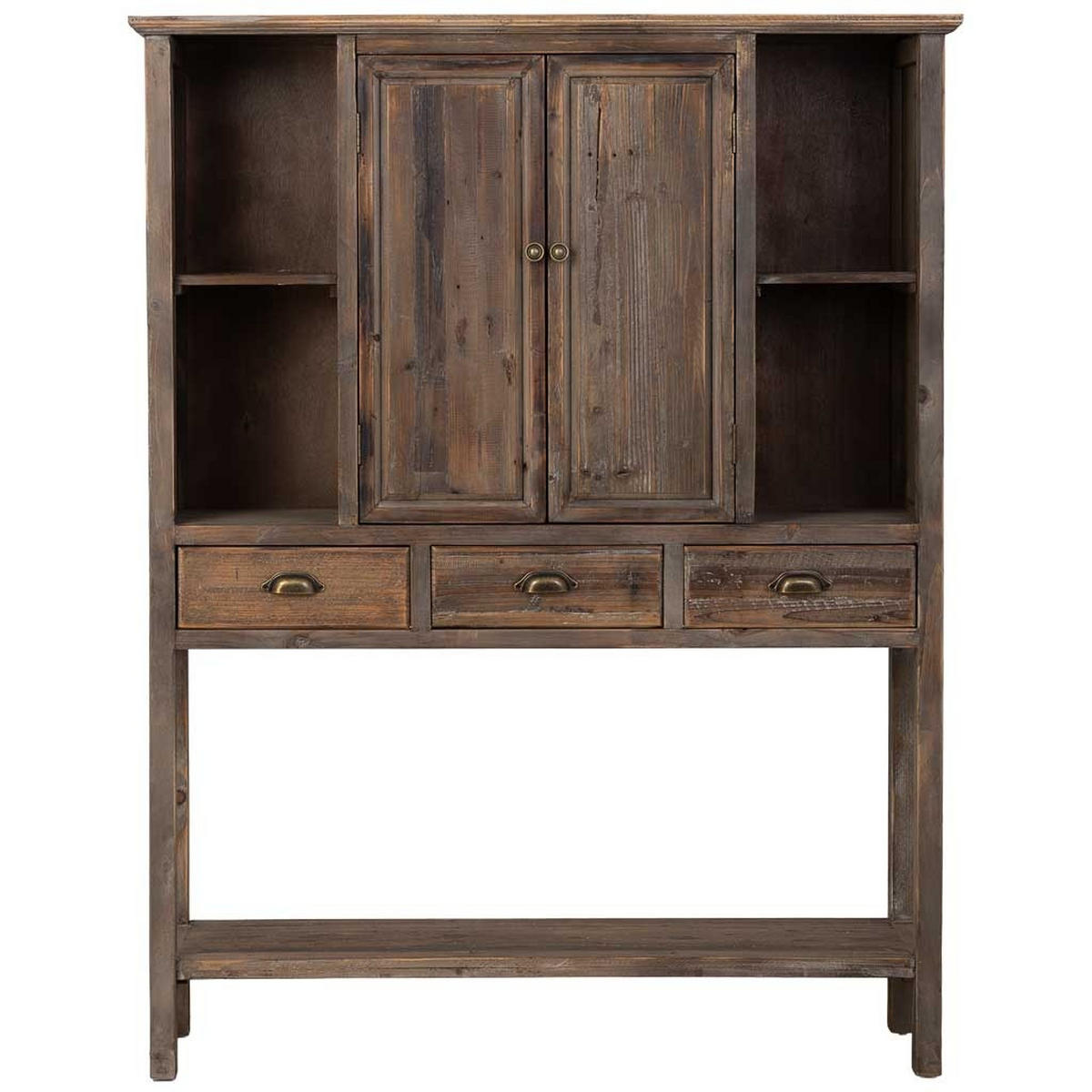 HIGHBOARD mit 2 türen und 3 schubladen 127x40x163 cm - Braun, Holz (127/136.5/40cm) - Wanderlust