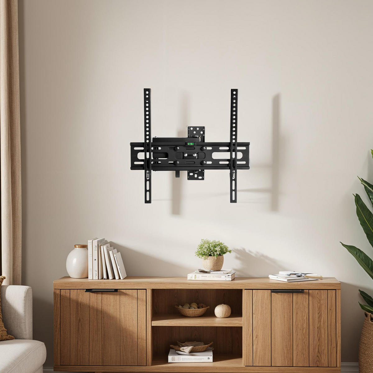 TV-WANDHALTERUNG, bis 50 kg,schwarz - Schwarz, Metall (8.1/43/44.5cm) - tectake