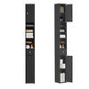 HOCHSCHRANK Schmal, Schwarz, 20x180x20cm - Schwarz, Holzwerkstoff (20/180/20cm) - SoBuy