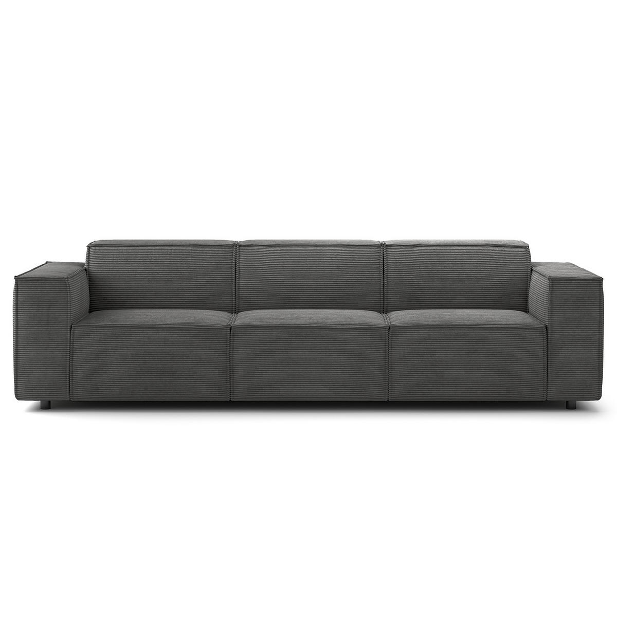3-SITZER SOFA - Anthrazit, Textil (260/70/96cm) - home24