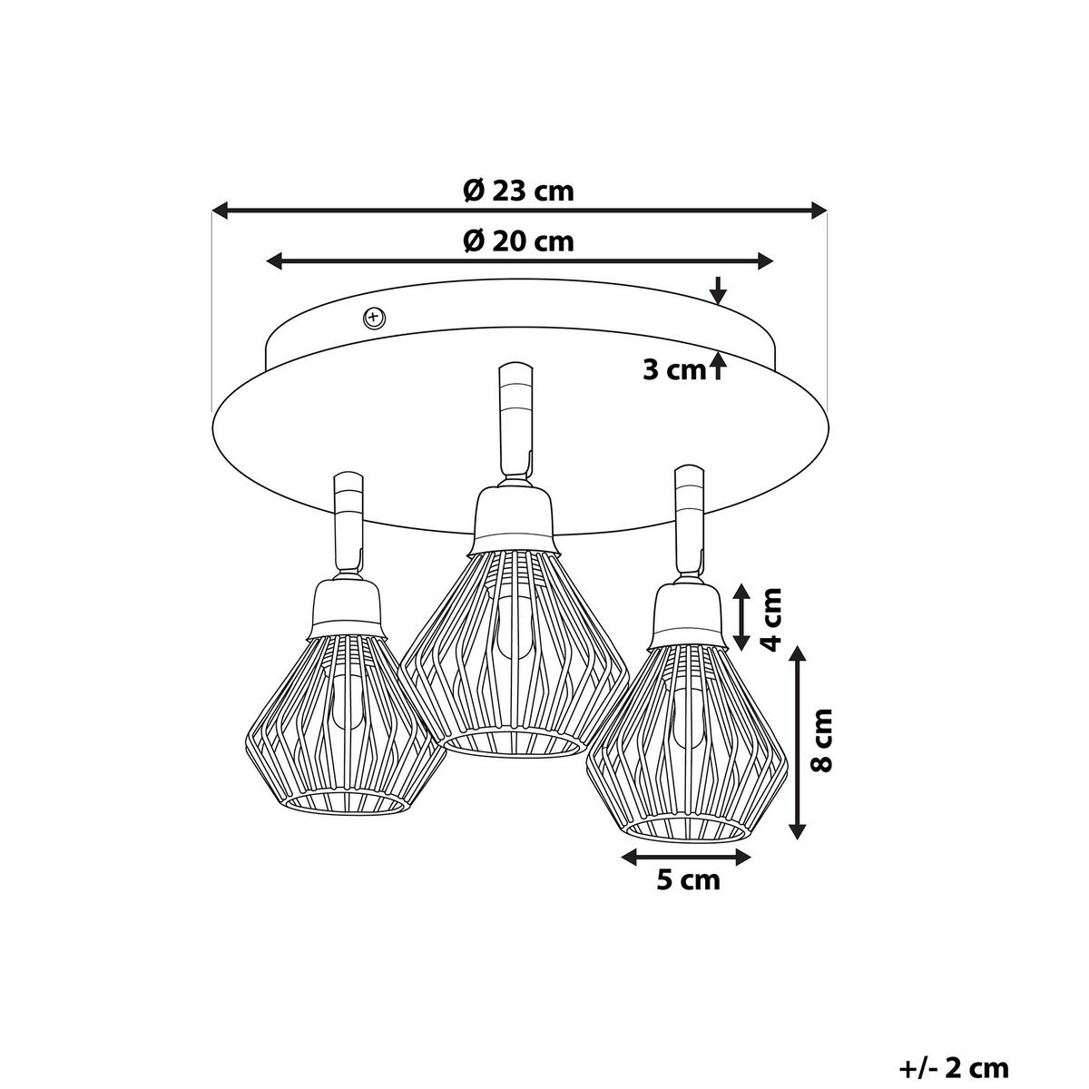 DECKENLEUCHTE Volga 14/31/18 cm - Kupferfarben, Metall (23/23/20cm) - Beliani