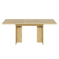 ESSTISCH in Eiche ausziehbarer Küchentisch mit verdickter Tischplatte, für Esszimmer Küche Wohnzimmer, B140-180/T80/H75cm - Eichefarben, Holzwerkstoff/Metall (80/180/75cm) - STILVORA