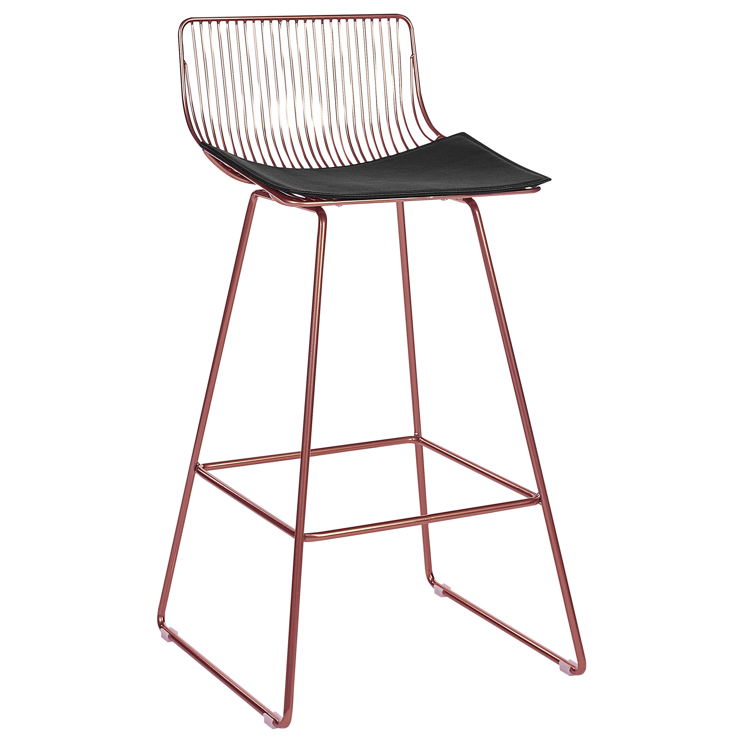 BARSTUHL 2er-Set Metall Roségold Fredonia - Roségold, Textil/Metall (50/97/49cm) - Beliani