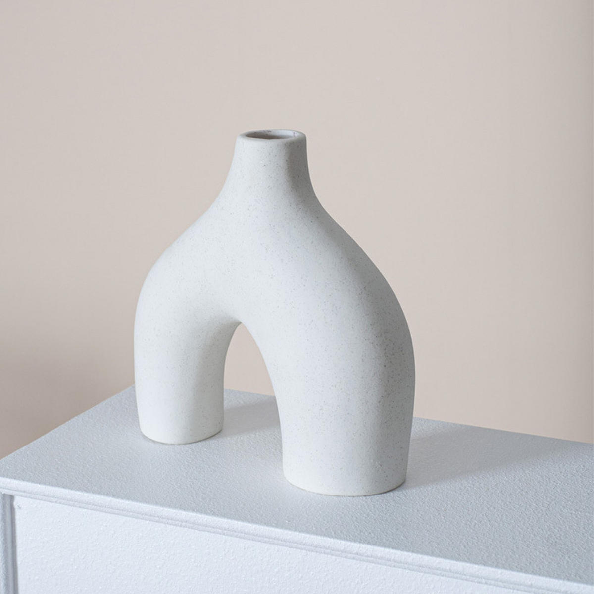 VASE Keramik - Weiß, Keramik (19cm) - LIBRATON